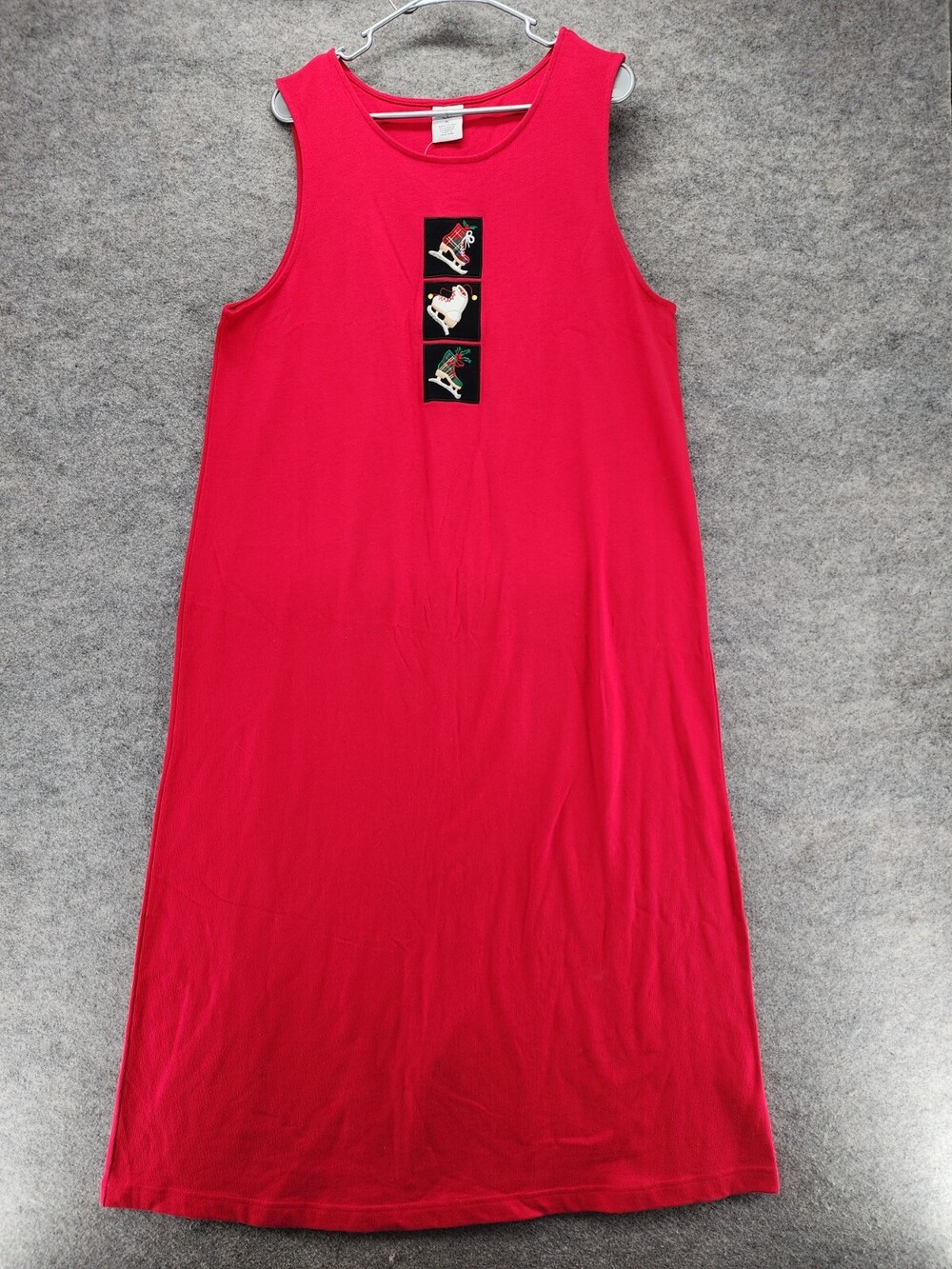 Vintage Westbound Petites Dress Womens Large Red Maxi Sleeveless